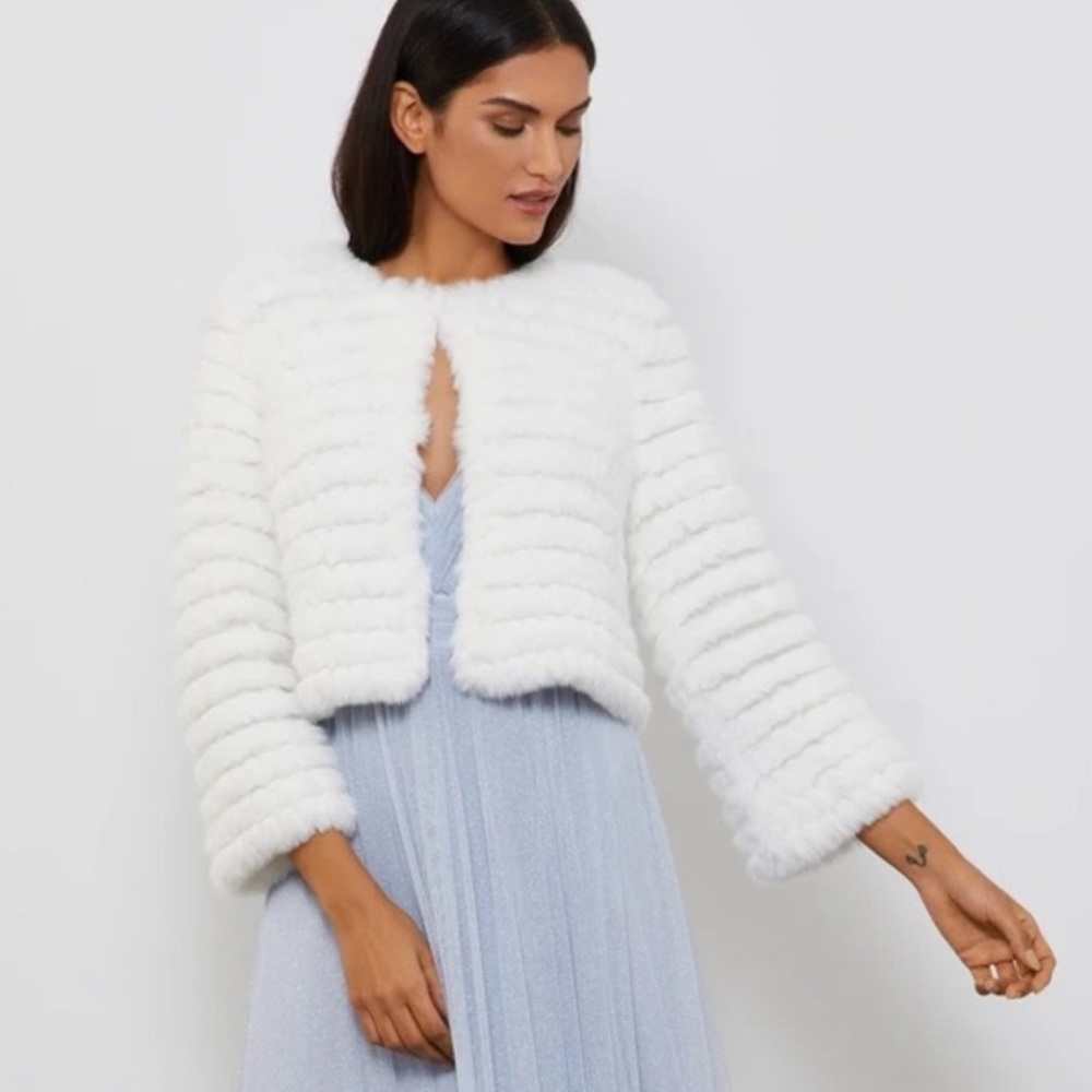 BCBGMaxAzria Faux Fur Jacket